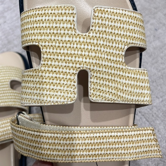 Talulah Chani Velcro Slide Natural Raffia, Size 9 - Picture 7 of 7